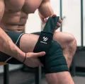 Hi-Fit Weightlifting Heavy Duty Knee Wraps Fitness Yoga Gym Exercise