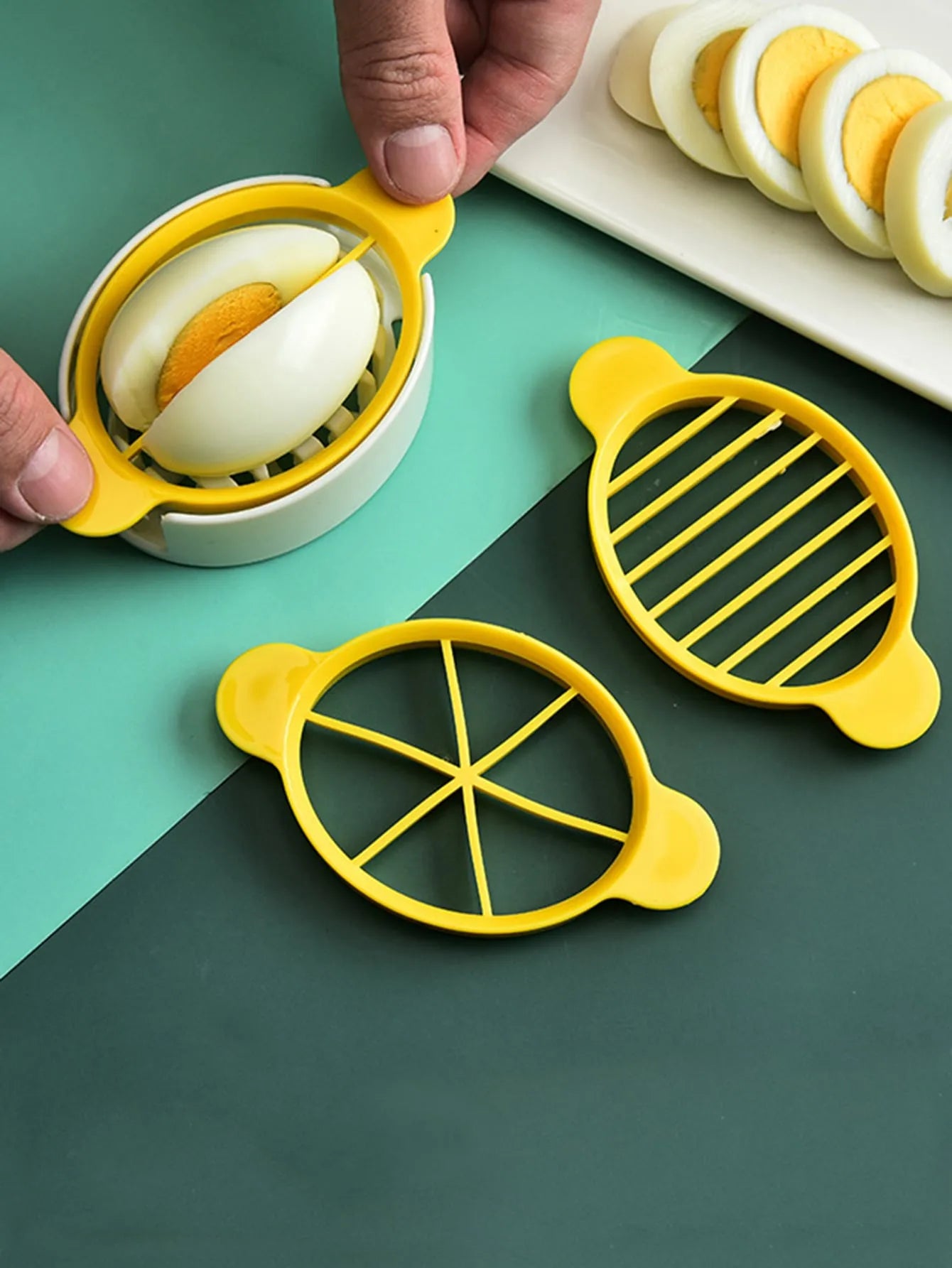 1pc 3 In 1 Egg Slicer, Multi-functional Egg Cutter,