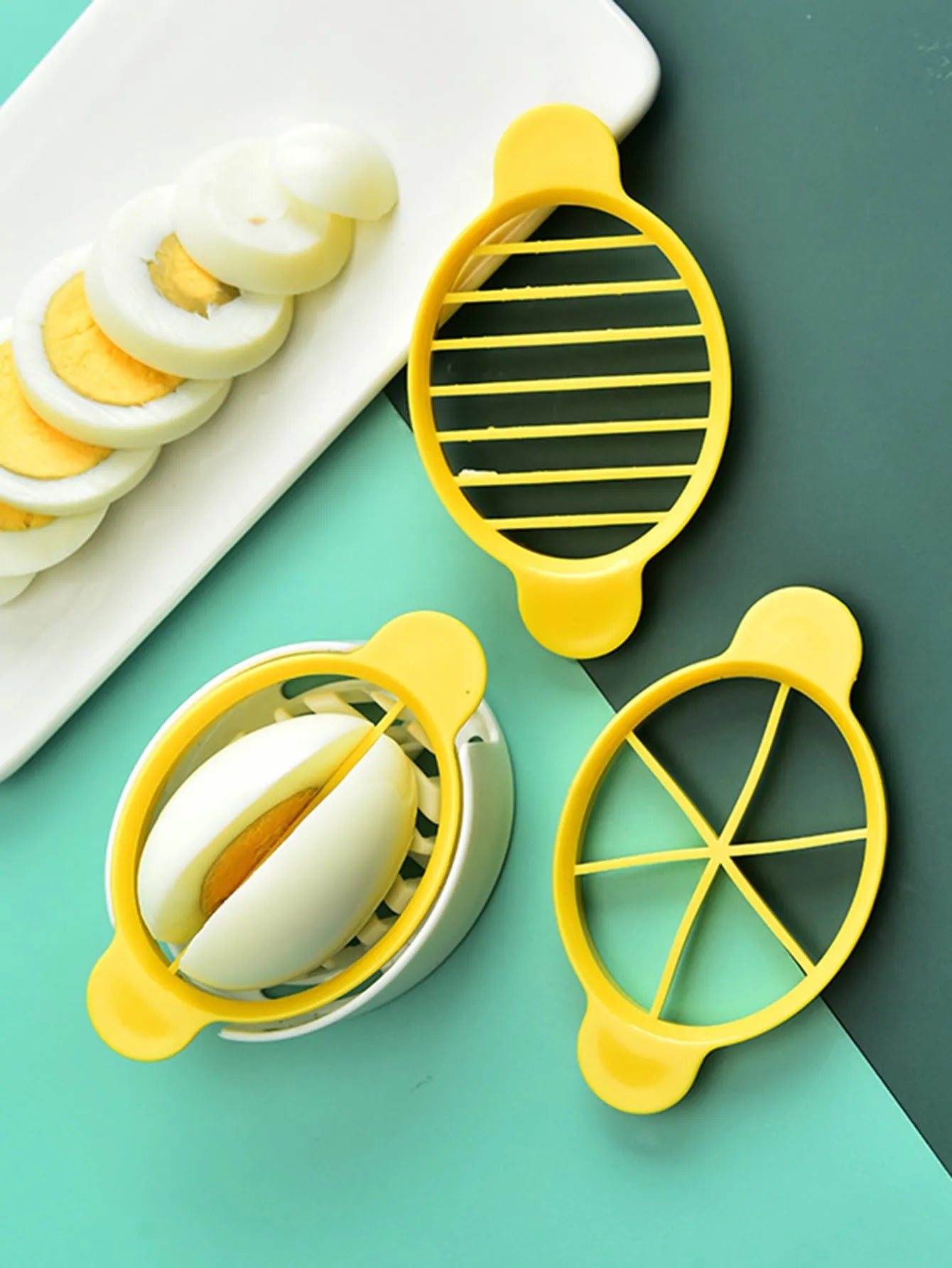 1pc 3 In 1 Egg Slicer, Multi-functional Egg Cutter,