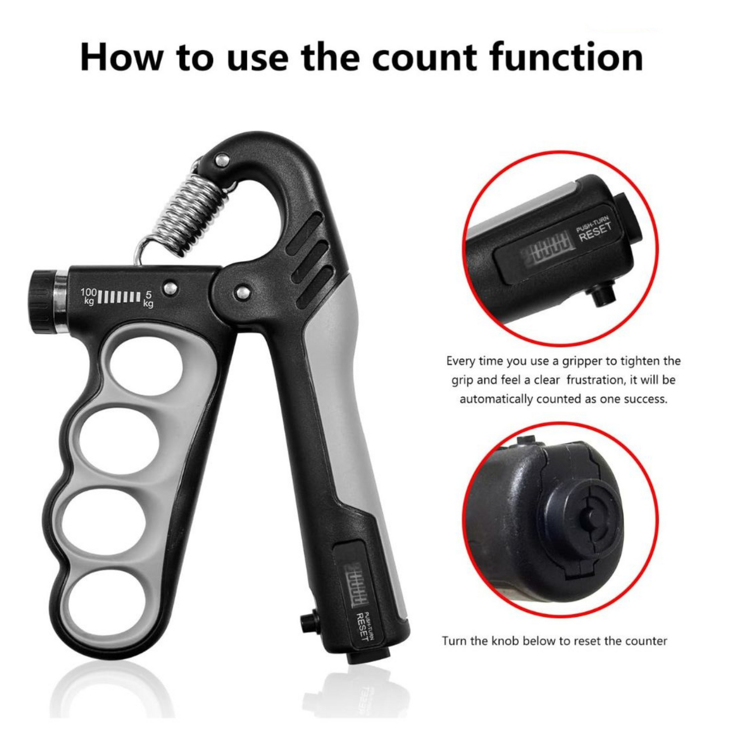 Hand Gripper Adjustable 100kg for Boys Men Girls