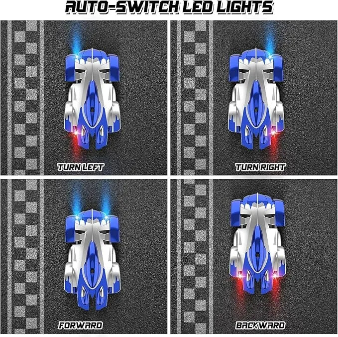 Wall Climbing Remote Control Car, 360° Rotating Dual Mode RC Stunt Car, Toys for 3 Year and up Old Boy, Rechargeable Toy Car with Headlight,
