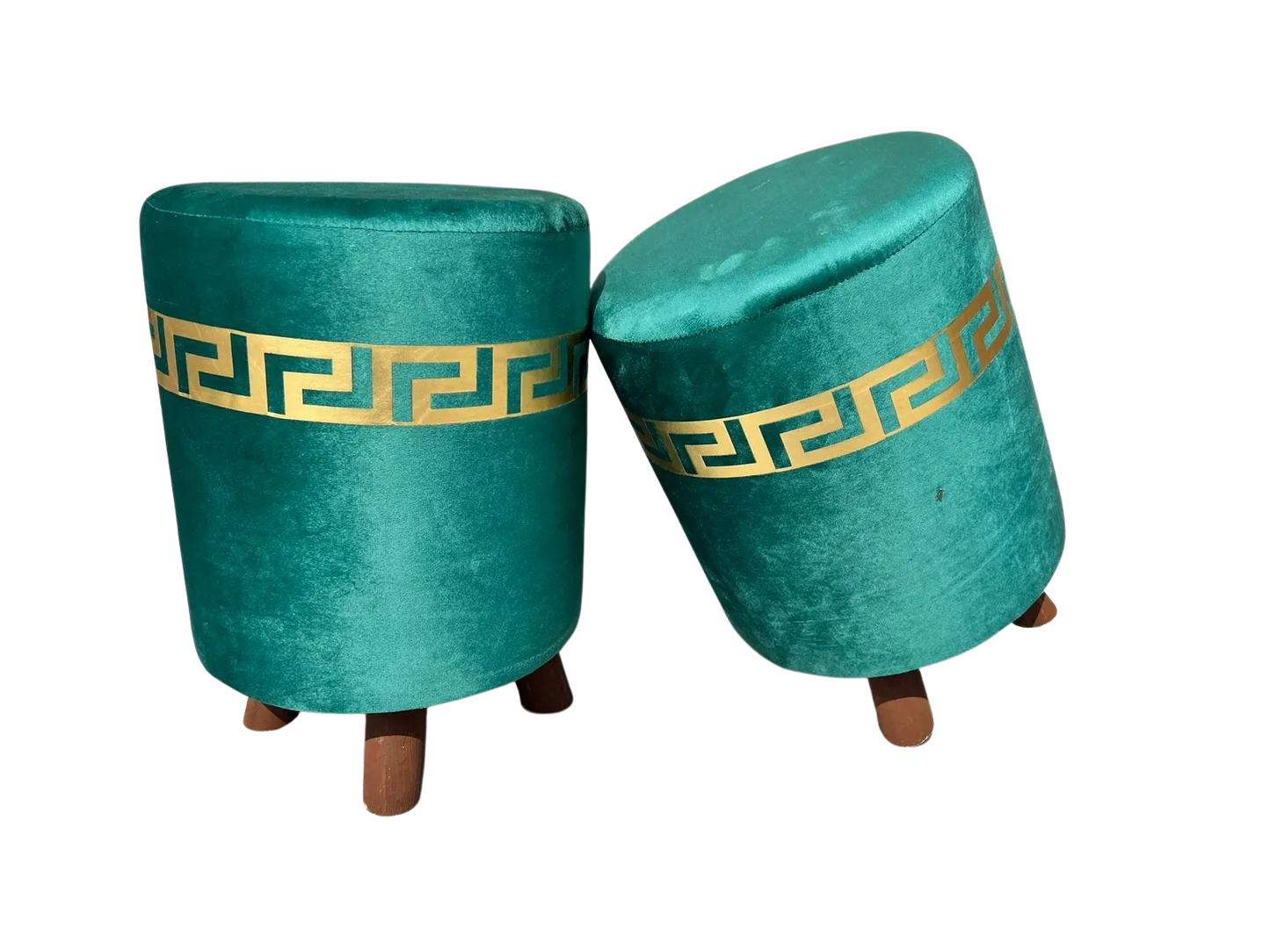 Ottoman Printed Velvet Home Furniture Stool