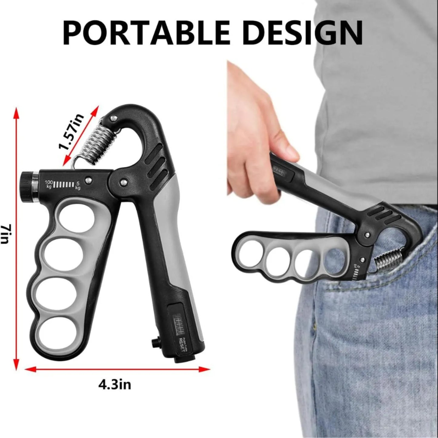 Hand Gripper Adjustable 100kg for Boys Men Girls