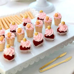 1/3 pcs Golden Color Food Serves Tong